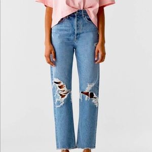 AGOLDE 90'S MID RISE LOOSE FIT JEANS IN FALL OUT